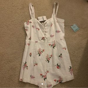 white floral romper